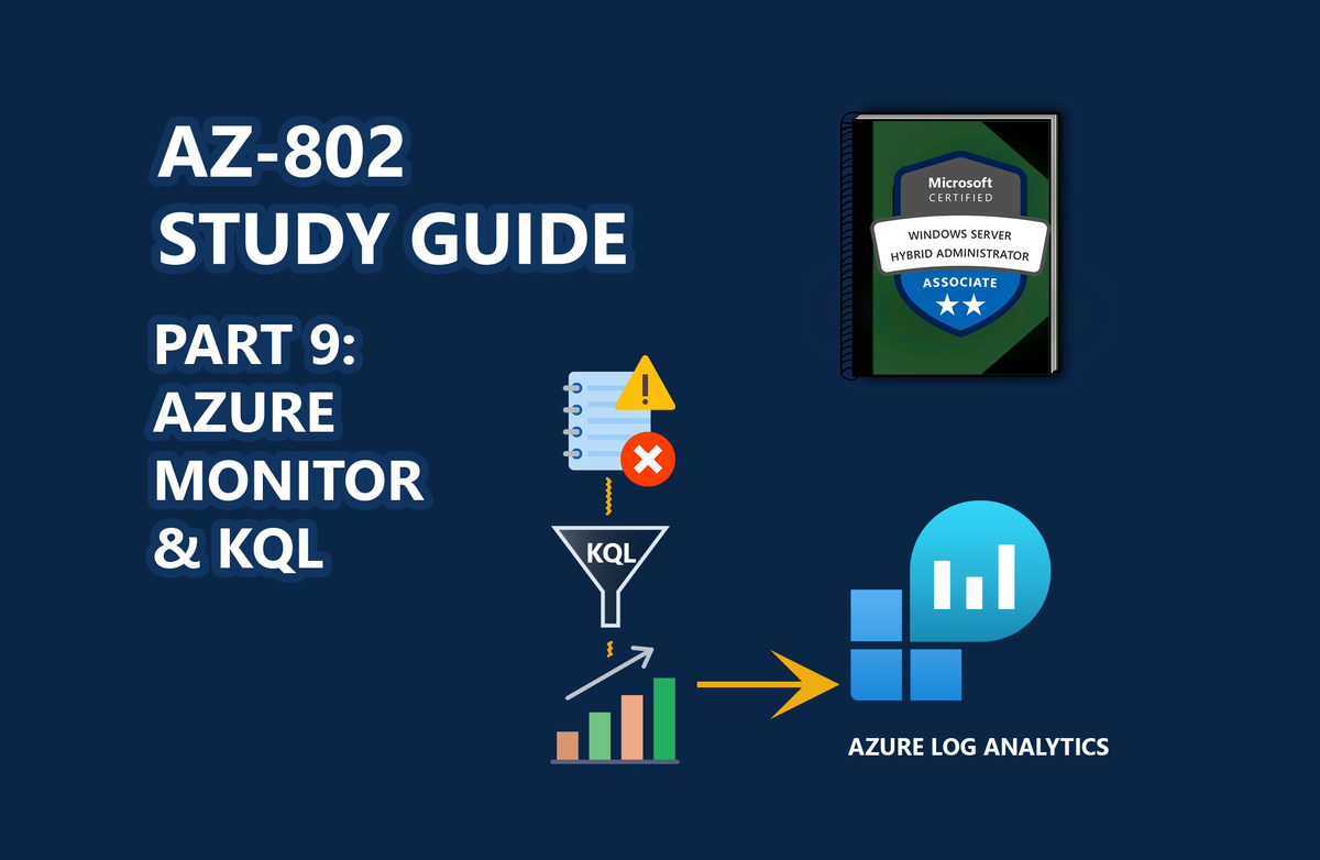 AZ-802 Study Guide: Hybrid Monitoring and Diagnostics (Part 9): KQL Event Log Tracking via Azure Monitor Agent